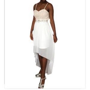 ⭐️NWT⭐️ IZ Byer White High Low Dress